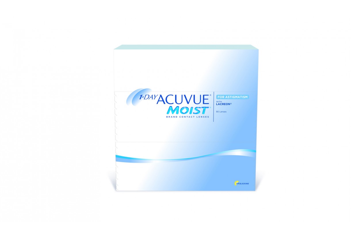 Ημερήσιοι Αστιγματικοί Φακοί Επαφής Johnson & Johnson Acuvue Moist 1 Day For Astigmatism (90 Φακοί)